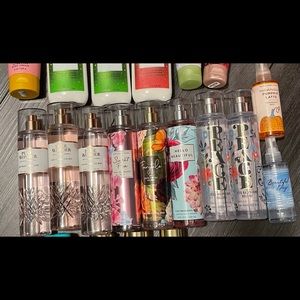 8 bottles of full size perfume, 2 travel size perfume, 2 travel size lotions